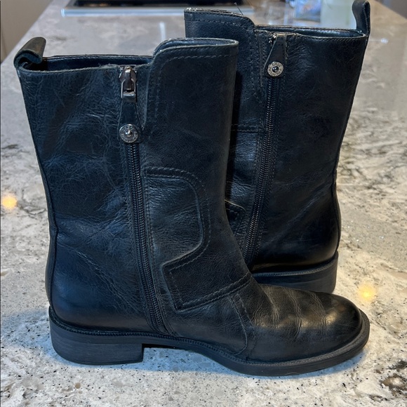 Enzo Angiolini Easinley Distressed Black Leather Moto Boots Size 6 - EUC - Picture 7 of 10